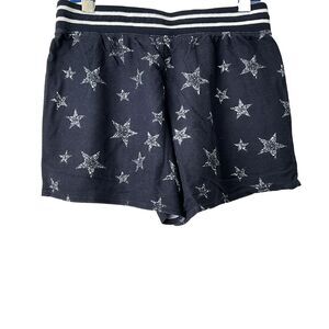 Splendid Shorts Women Size XS Blue Heritage French Terry Star Print High Rise